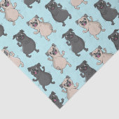 Rump Shaker Pug Puppy Bust A Move Cute Dancing Dog Tissuepapier (Detail)