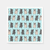 Rump Shaker Pug Puppy Bust Een Move Schattige Danc Servet (Voorkant)