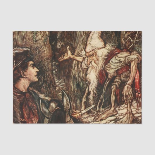 "Rumpelstiltskin" Fairy Art van Arthur Rackham Tissuepapier (Voorkant)