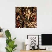 “Rumpelstiltskin” Sprookjeskunst door Arthur Rackh Poster (Thuiskantoor)