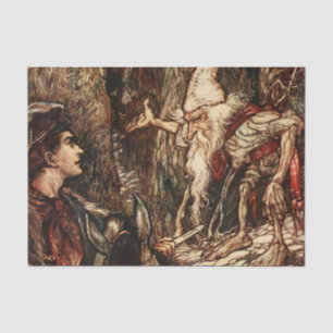 “Rumpelstiltskin” Sprookjeskunst door Arthur Rackh Tissuepapier