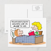 rumplestiltskin klinkt als een kind bed briefkaart (Voorkant / Achterkant)