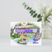 RUMPUNT/GROOTHANS CAYMAN/COLORFUL WOODEN SIGNEN BRIEFKAART (Staand voorkant)