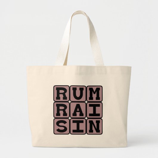 Rumrozijnen, Smaak IJscrème Grote Tote Bag (Voorkant)