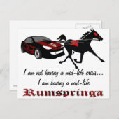 Rumspringa halverwege de levensduur briefkaart (Voorkant / Achterkant)