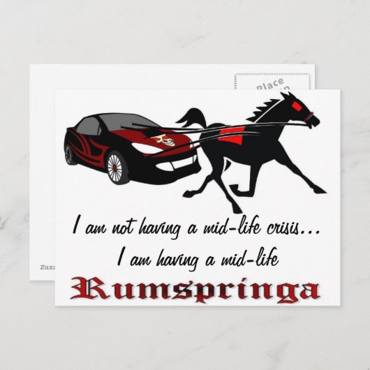 Rumspringa halverwege de levensduur briefkaart (Voorkant / Achterkant)