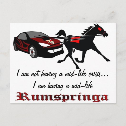 Rumspringa halverwege de levensduur briefkaart (Voorkant)