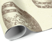  Rumvaten op crème Cadeaupapier (Rol Hoek)