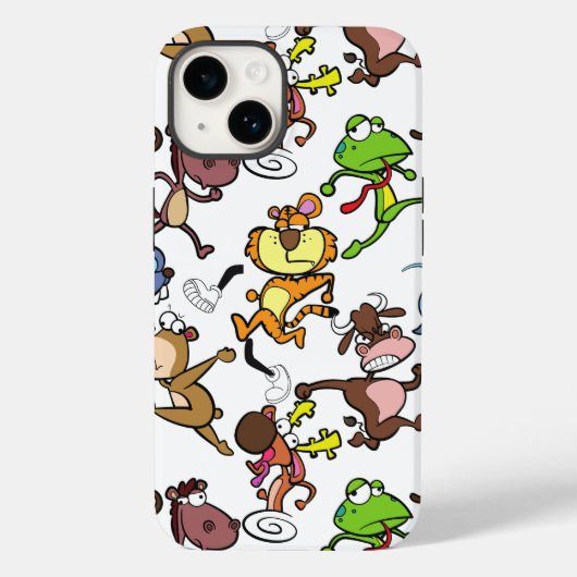 Run 2023, Leuke Cartoons lopen rond No BG Case-Mate iPhone Case (Achterkant)