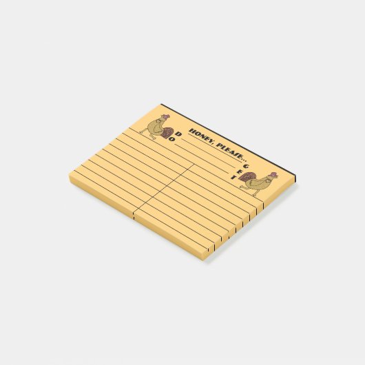 Run-A-Round Chicken DO-GET Herinneringen gepersona Post-it® Notes (Schuin)