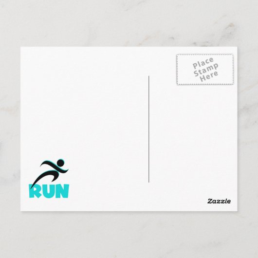 RUN Aqua Briefkaart (Achterkant)