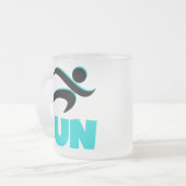 RUN Aqua Matglas Koffiemok (Voorkant links)