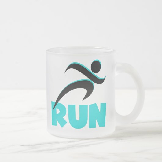 RUN Aqua Matglas Koffiemok (Rechts)