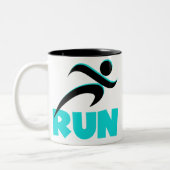 RUN Aqua Tweekleurige Koffiemok (Links)