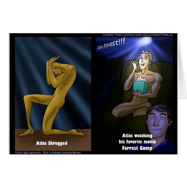 Run, Atlas run Funny Gifts T - shirts Mokken, enz. (Voorkant Horizontaal)