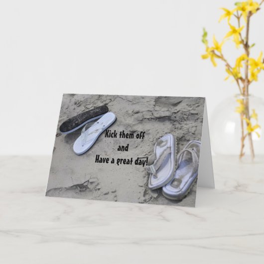 RUN BAREFOOT EN HEB OP JE GROTE DAG GEWONNEN KAART (Gele Bloem)