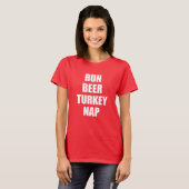 Run Beer Turkey Nap (OP DARK) T-shirt (Voorkant volledig)