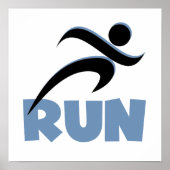 RUN Blue Poster (Voorkant)