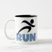 RUN Blue Tweekleurige Koffiemok (Links)