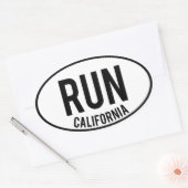 RUN california Ovale Sticker (Envelop)