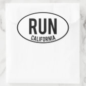 RUN california Ovale Sticker (Tas)