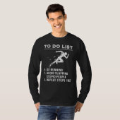 Run & Chuckle - Witty To-Do Running T-shirt voor d (Voorkant volledig)