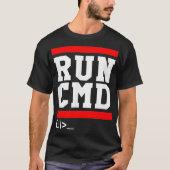 RUN CMD Console Command Prompt Sysadmin T-shirt (Voorkant)