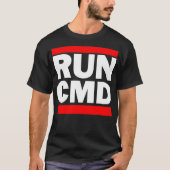 Run-CMD Funny Command Prompt Computer Programmer T-shirt (Voorkant)