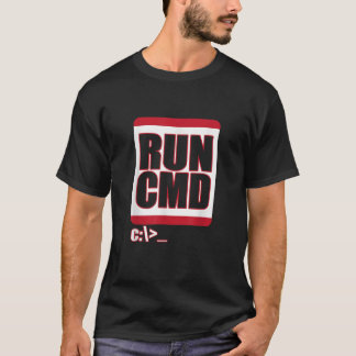 Run CMD T Shirt Funny Computer Science Nerd Coder