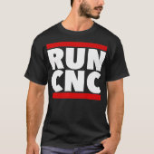 RUN CNC shirt Funny machinist engineer G-code (Voorkant)