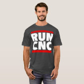 RUN CNC shirt Funny machinist engineer Gcode t-shi (Voorkant volledig)