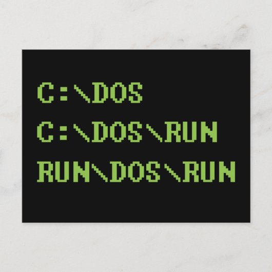 run dos run briefkaart (Voorkant)