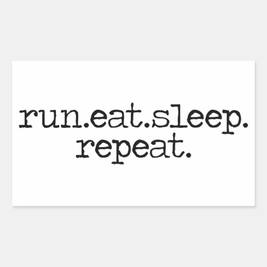 Run Eat Sleep sticker (Voorkant)