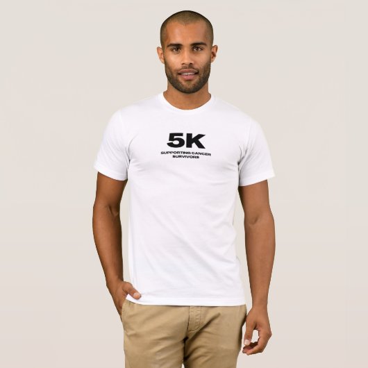 Run for Hope: ondersteuning voor 5K-kanker T-shirt (Voorkant volledig)