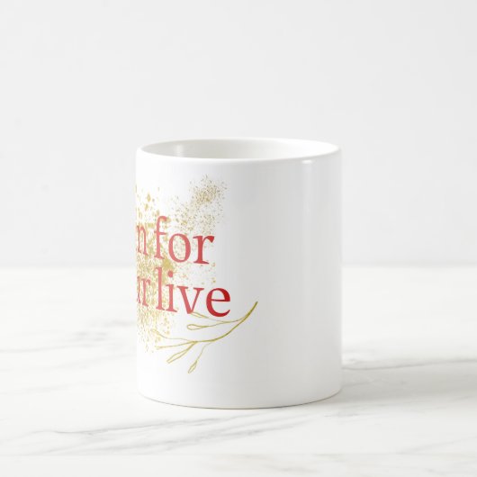 Run for Your Life - Elegante Motivatie quote Koffiemok (Center)