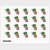 Run Forest Run Vierkante Sticker (Vel)
