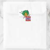 Run Forest Run Vierkante Sticker (Tas)