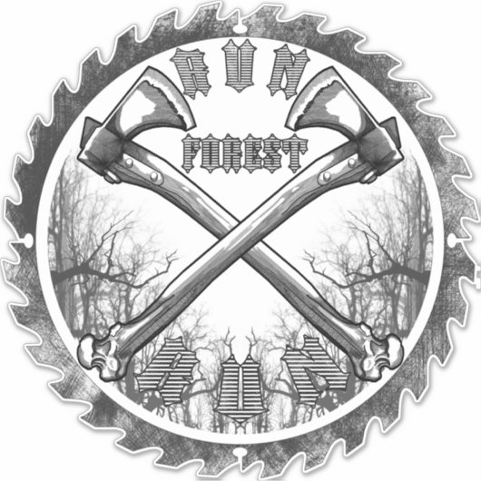 Run Forest Sticker (Voorkant)