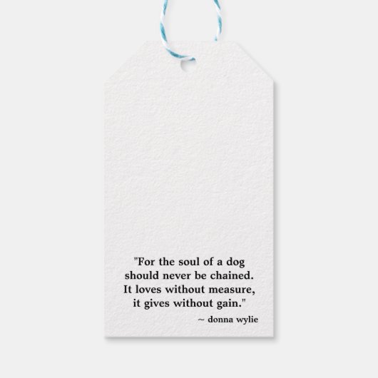 Run Free - Red de Greyhounds! Cadeaulabel (Achterkant)