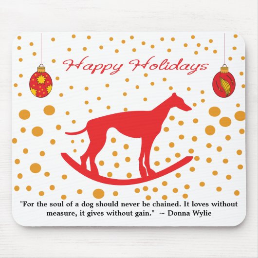 Run Free - Red de Greyhounds! (met gedicht) Muismat (Voorkant)