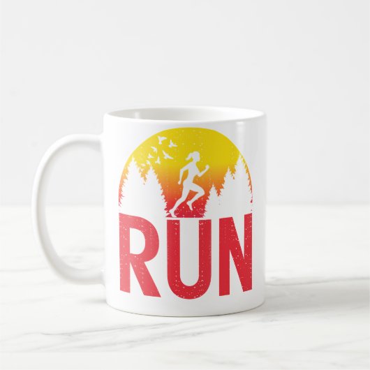 Run Funny Running Girls Runner Girl Athletics Endu Koffiemok (Links)