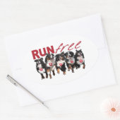 Run Gratis Berner stickers (Envelop)