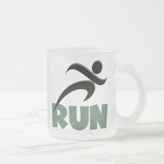 RUN Green Matglas Koffiemok (Rechts)