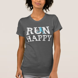RUN HAPPY grappig lopend shirt