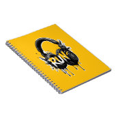 RUN Headphones Street Art Sticker Notitieboek (Rechterzijde)