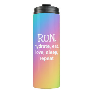 RUN, Hydrate, Eat, Liefde.. Thermosbeker 