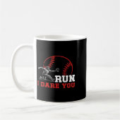 Run I Dare You Funny Baseball Catcher Baseball Pla Koffiemok (Links)