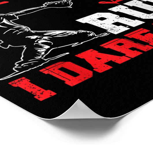 Run I Dare You Funny Baseball Catcher Baseball Pla Poster (Hoek)