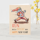 Run into a new year! kaart (Gele Bloem)