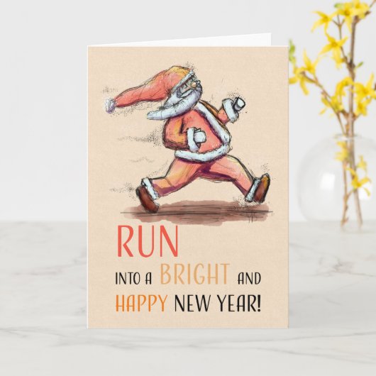 Run into a new year! kaart (Gele Bloem)